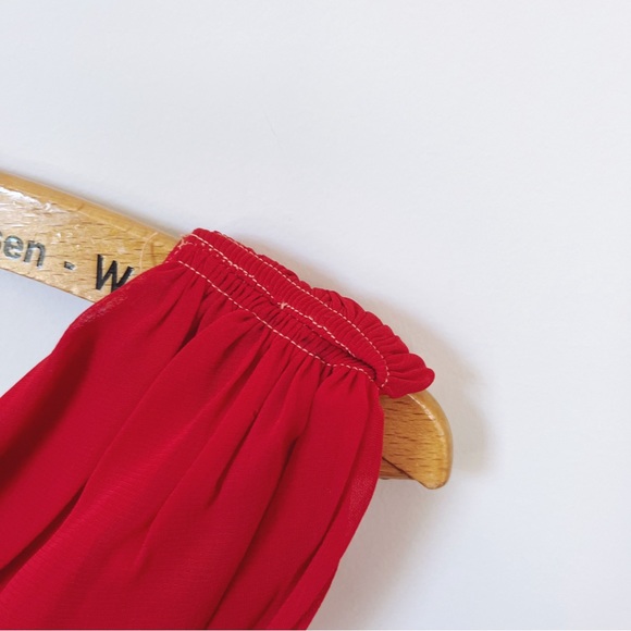 Vintage 1950s Handsewn Red Twirl Dress - Picture 7 of 7